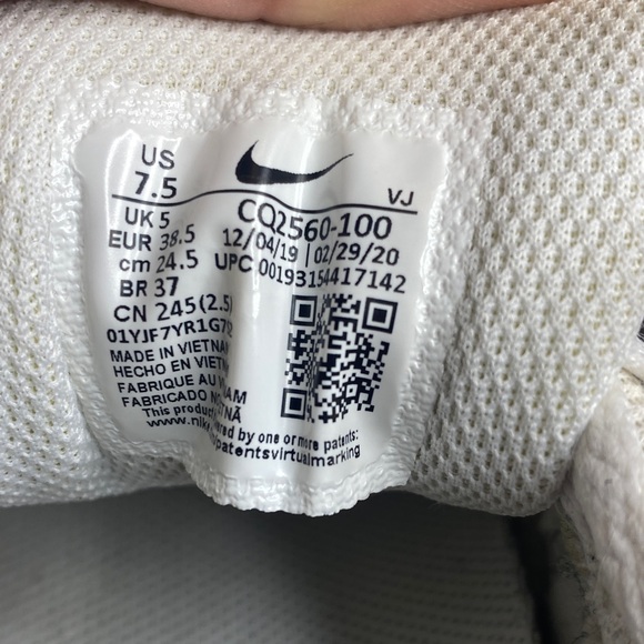 Nike Air Max 90 Recraft Triple White 2020 Size 7.5 - Picture 5 of 6